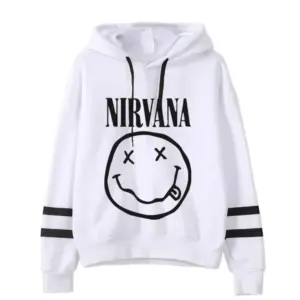 Nirvana Smiley & White Hoodie