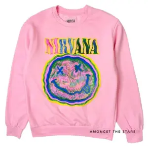 hot pink nirvana sweatshirt
